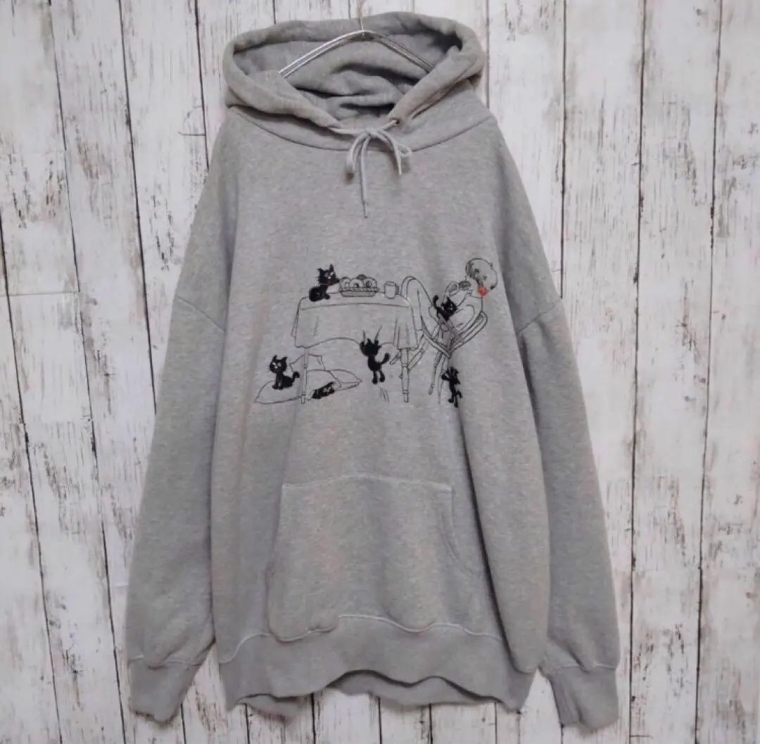 Thumbnail of Kiyo Cat Hoodie Men's L Gray