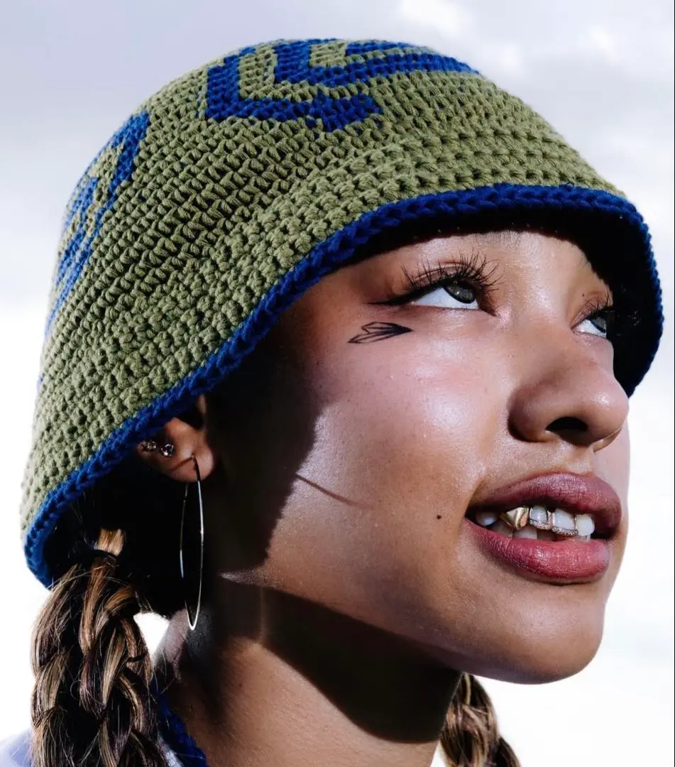 帽子 soonerorlater Hand-knitted Border Hat SOL soonerorlater / HAND-KNITTED BORDER HAT / M