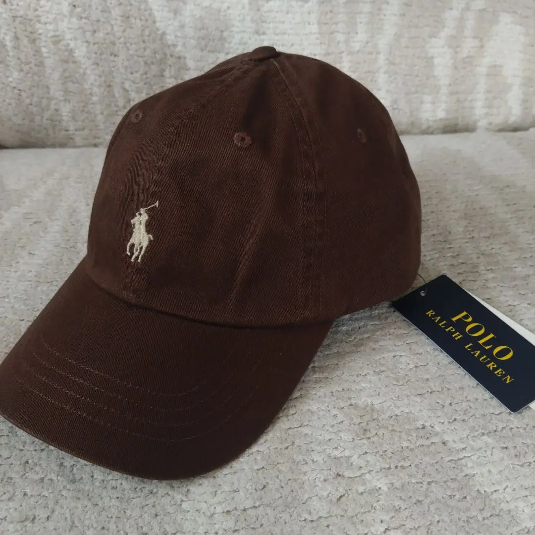 Polo Ralph Lauren ブラウン ベースボールキャップショッパー付き POLO RALPH LAUREN ポロベア ベースボールキャップ ONE ベージュ