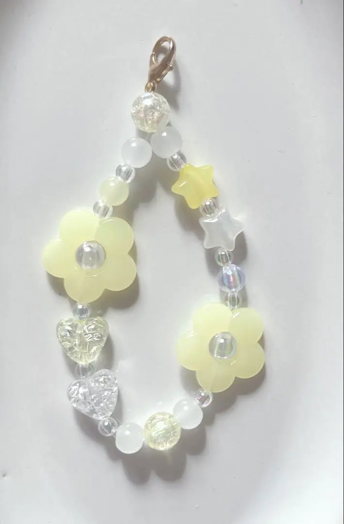 Thumbnail of [Restock] Yellow Flower Bead Strap ~9cm B655