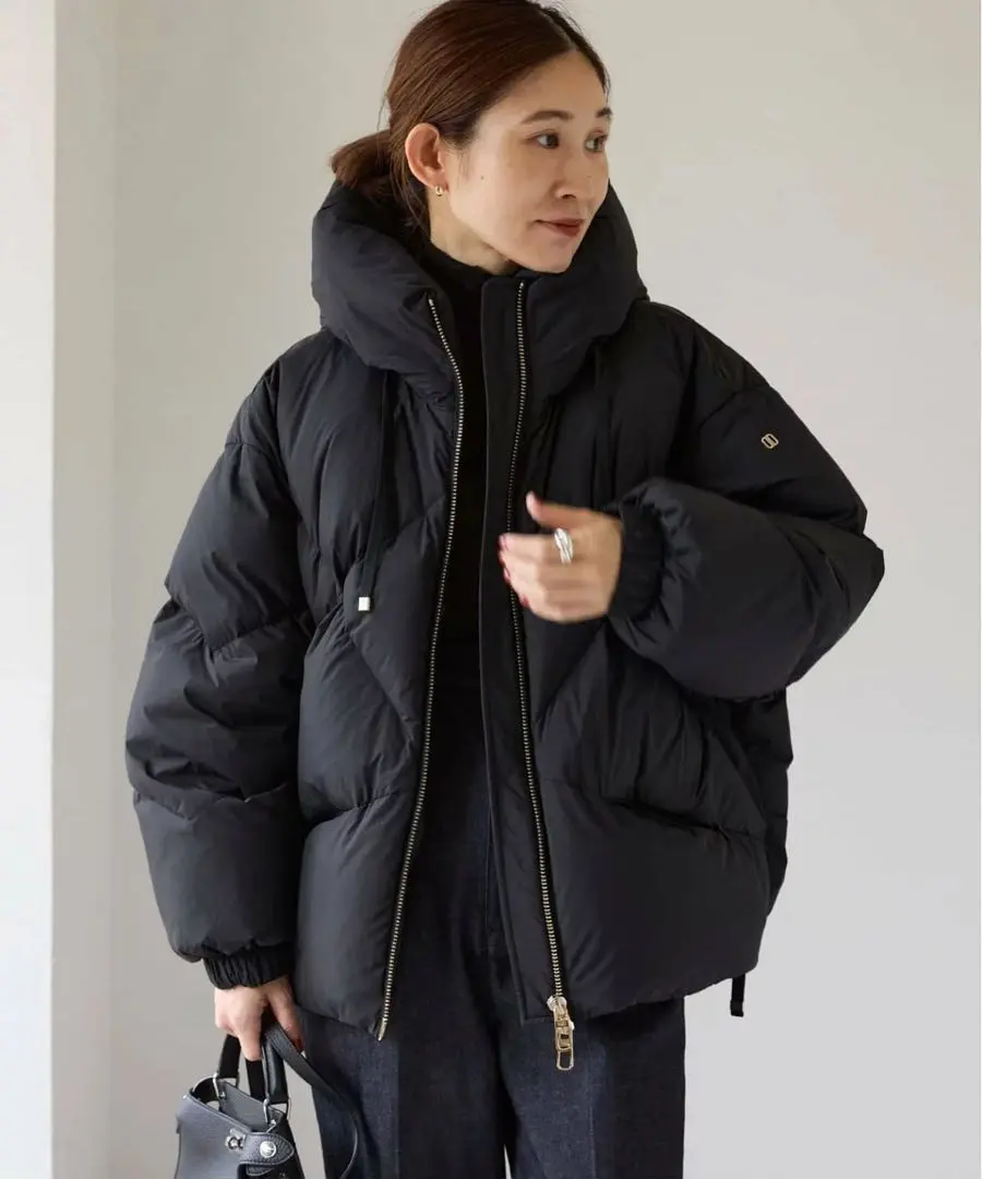 本日値下　新品タグ付き　PEGGIE フーディショートダウン　ゴールド金具 本日値下新品タグ付きPEGGIE フーディショートダウンゴールド金具