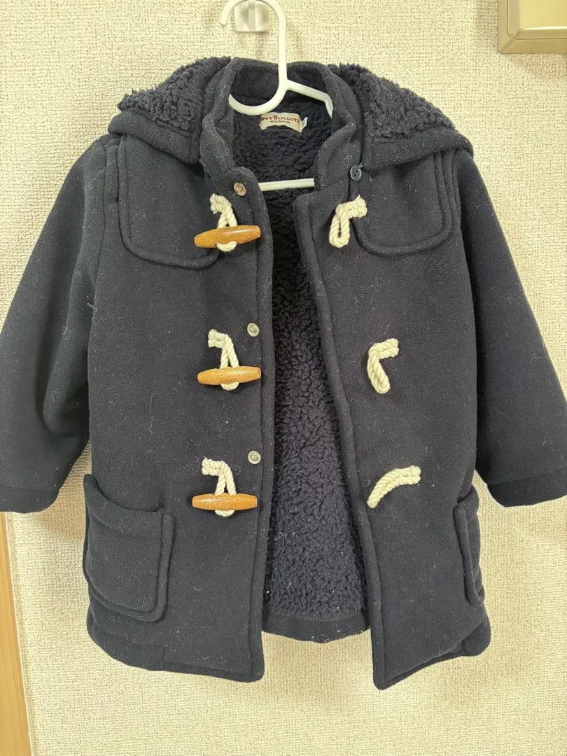 ミキハウス　ダッフルコート　赤　チェック　120 ミキハウス フード付きダッフルコート マルチ100cm - メルカリ