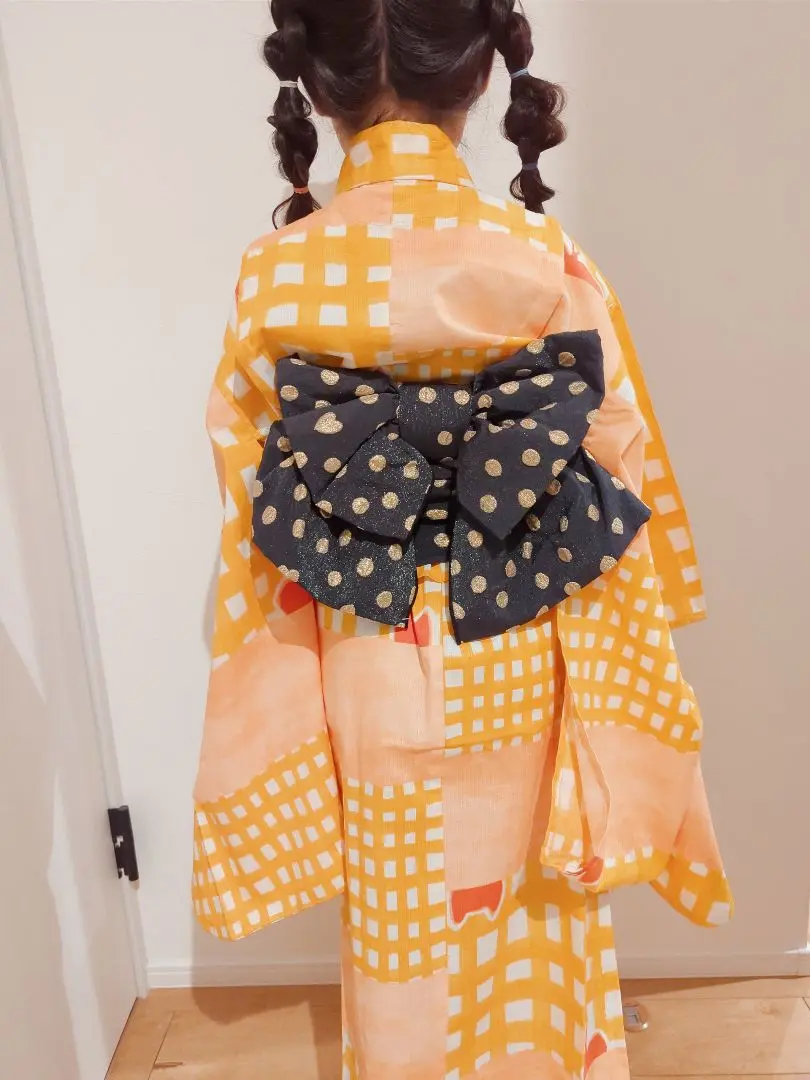 ツモリチサト　140 新品　可愛浴衣 新品ツモリチサトキッズジュニア浴衣140～150ブラック ネコ