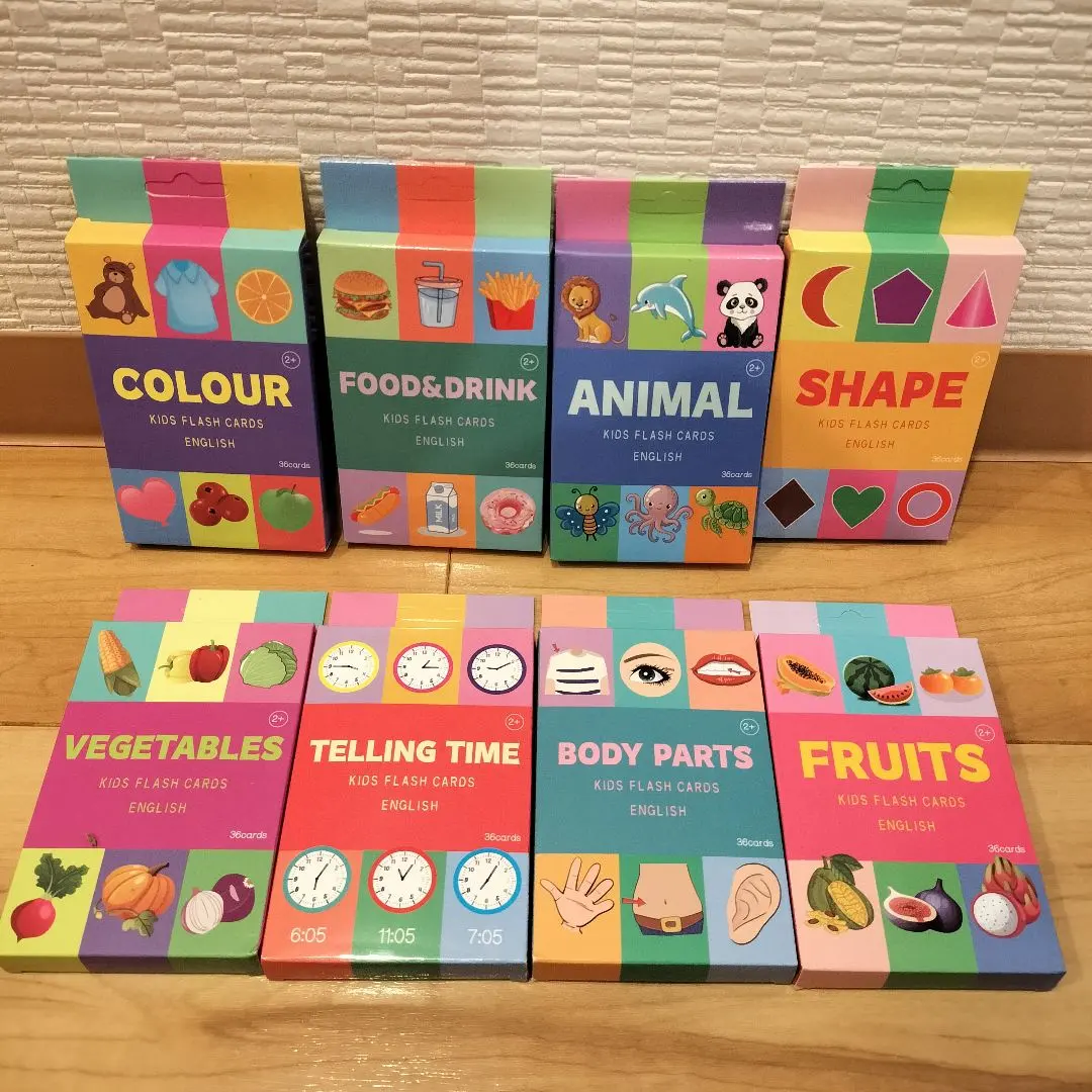 Thumbnail of Flashcards for Toddlers - English Vocabulary Learning Toy - Educational Picture Cards - 36 cards x 8 sets