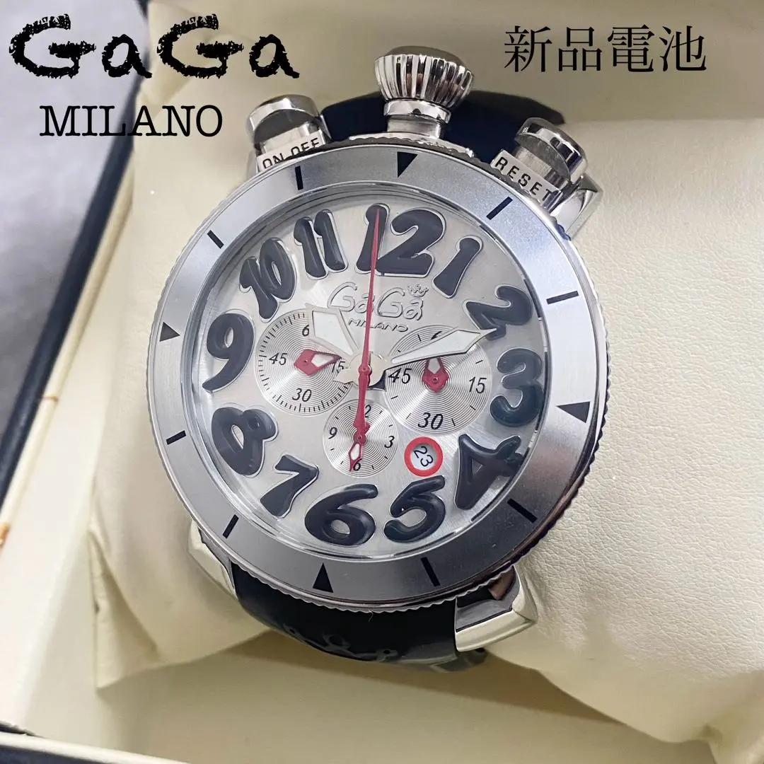 GaGa MILANO ガガミラノ MM48 マヌアーレクロノグラフ レンタル商品【MM48】GaGaMILANO マヌアーレ48 クロノグラフ