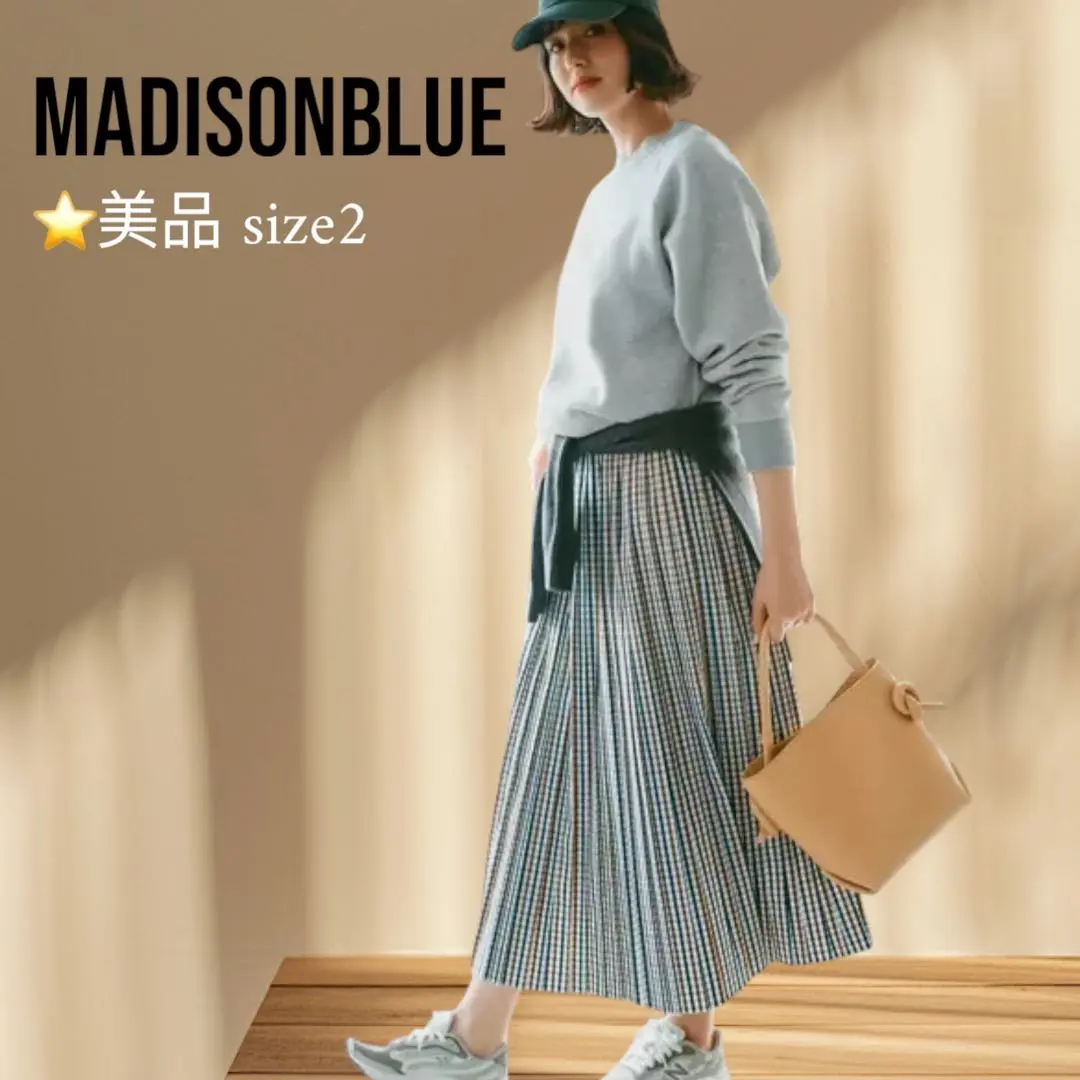 【着後レビューで 送料無料】 2025年最新】MADISON プリーツスカートの人気アイテム BLUE スカート