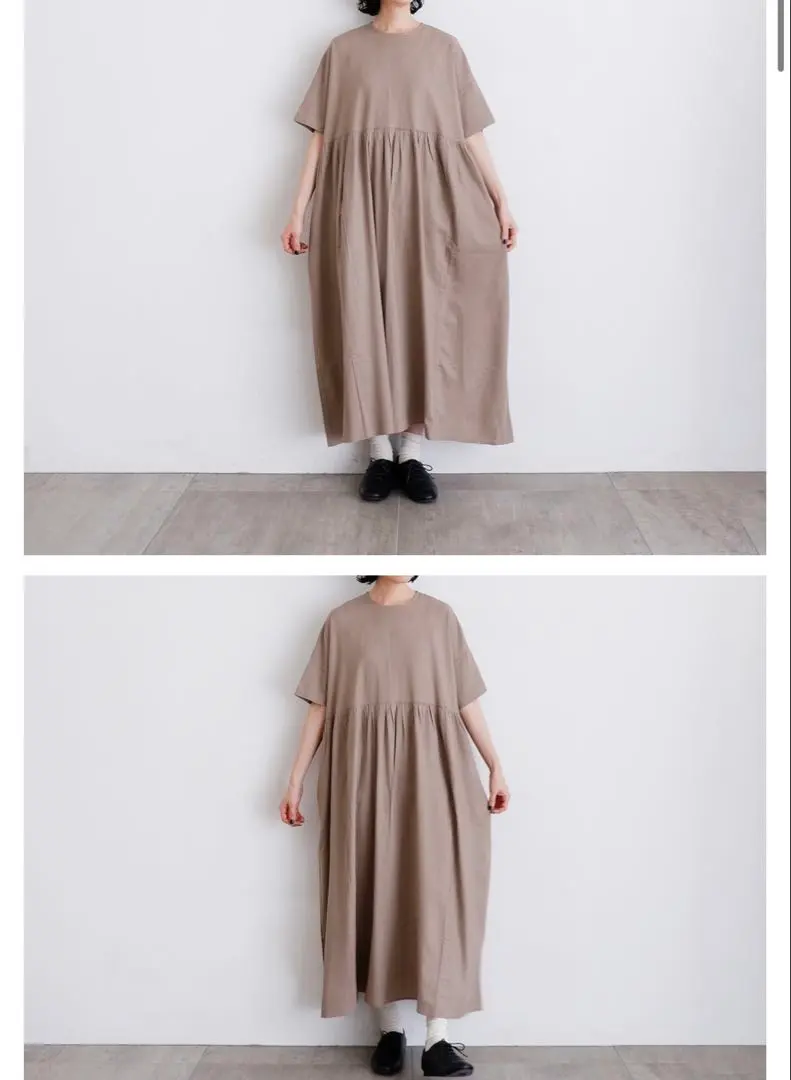 Thumbnail of Ōkami to Fukurō (Wolf and Owl) TANDEY One-Piece Dress, Ecru, Short Sleeves