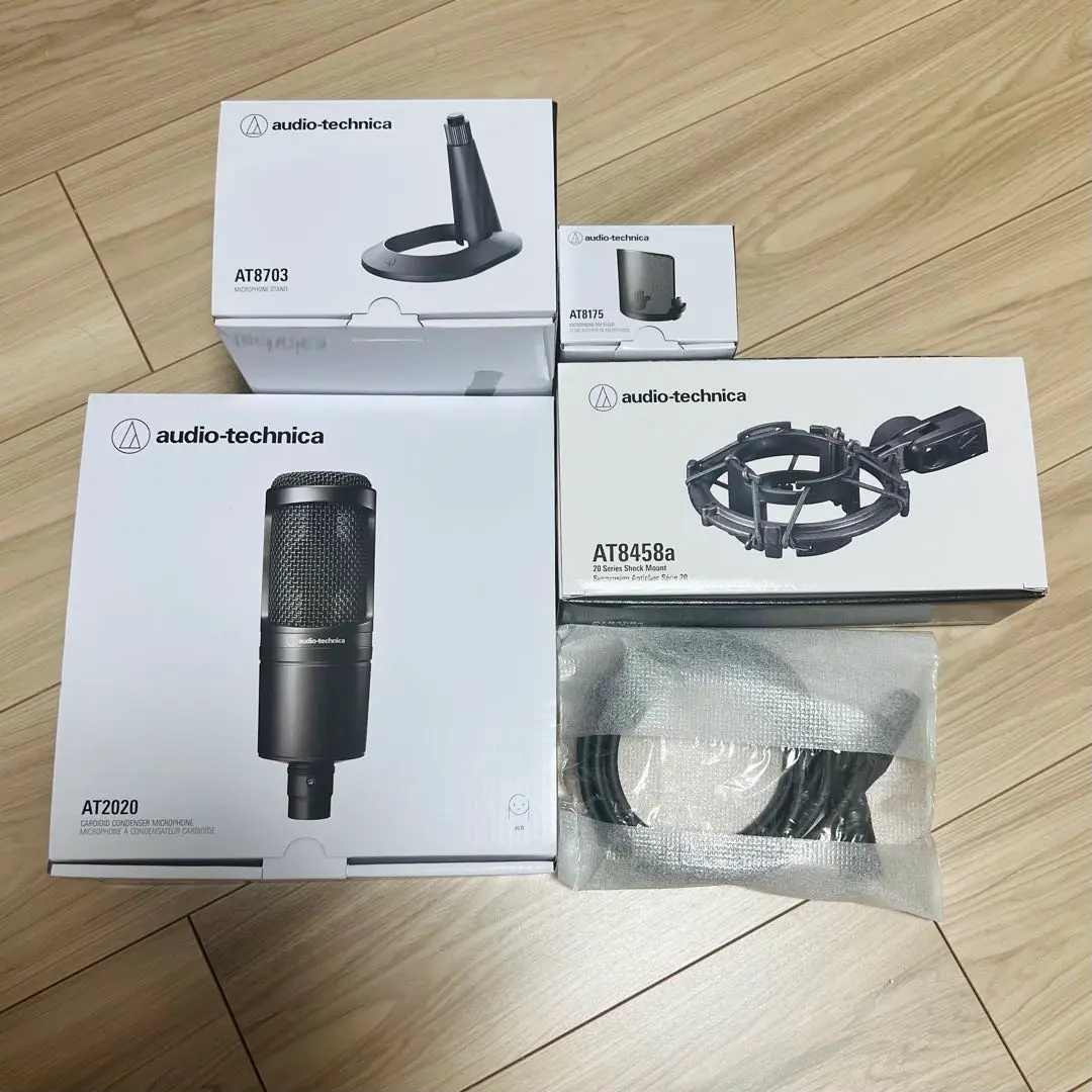 AudioTechnica　AT2020＋AT8703　セット売りのみ audio-technica オーディオテクニカ AT2020 コンデンサーマイク