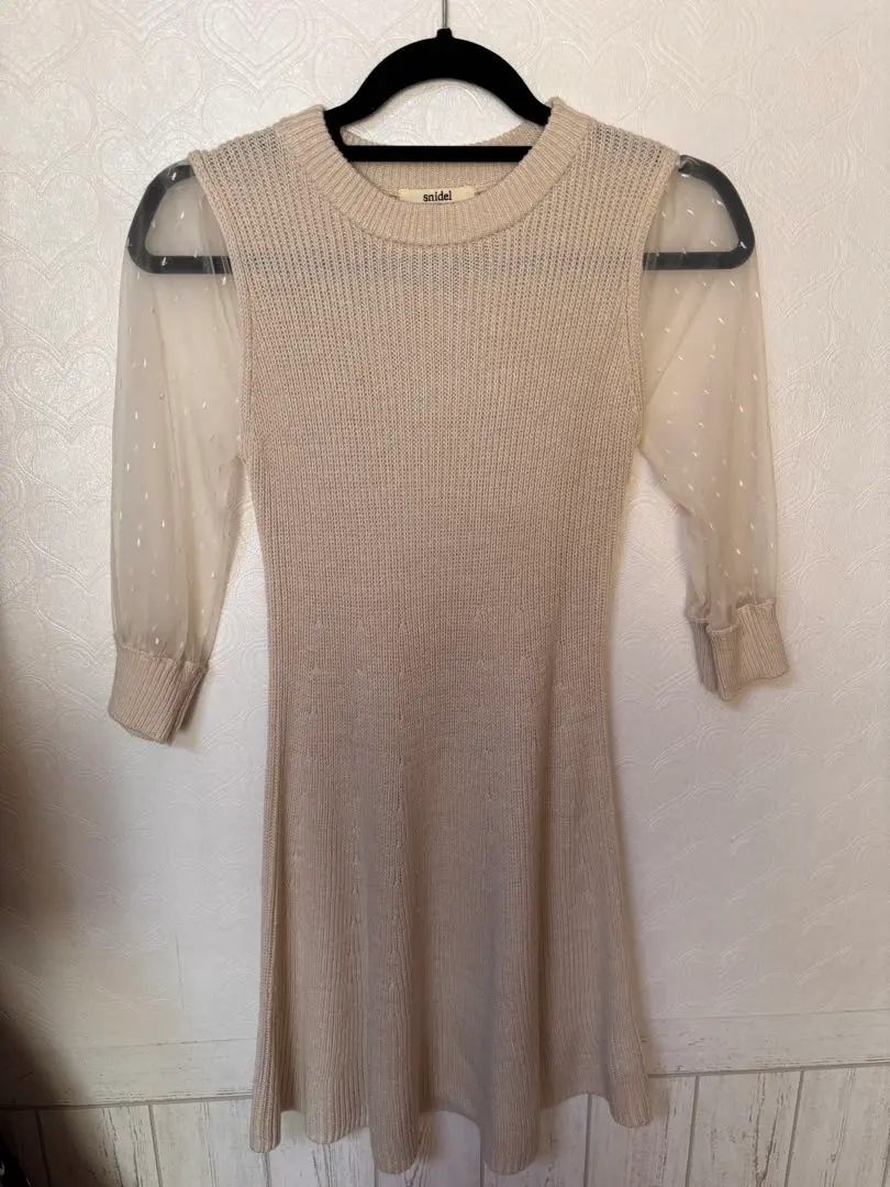 snidel 米色 針織連衣裙 F 的縮圖