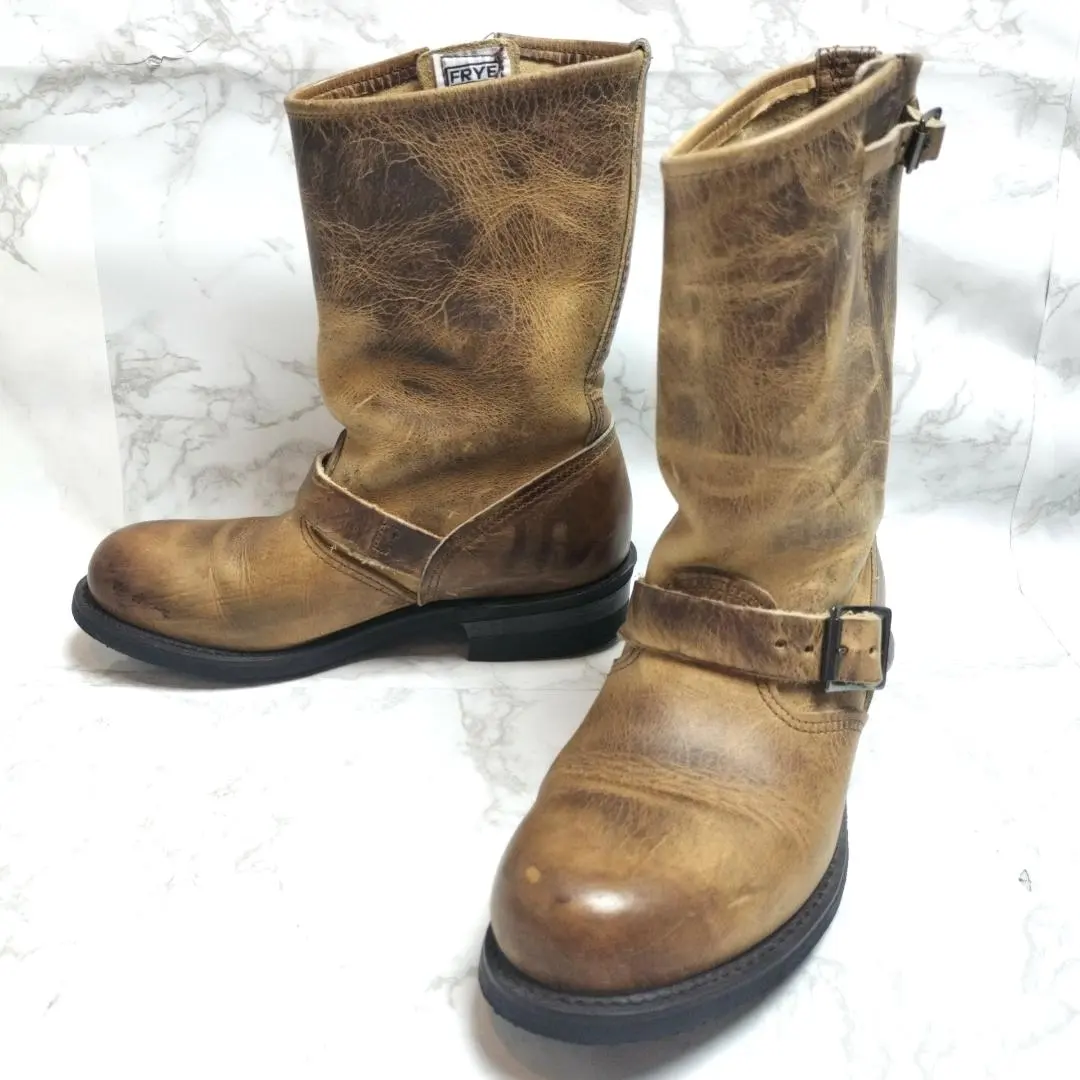 Thumbnail of Rare FRYE Engineer Boots Brown vintage