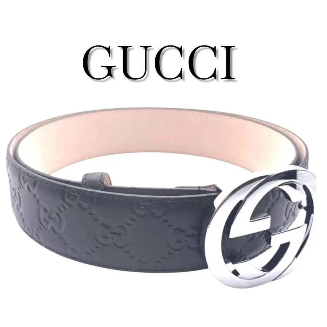 美品★gucci 古馳 皮帶 90-100cm 的縮圖