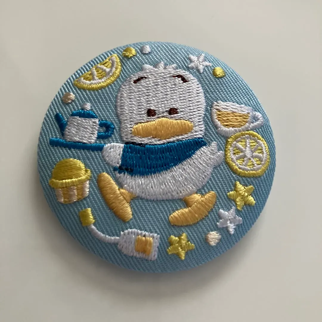 Thumbnail of Sanrio Duck Character Embroidered Can Badge: Peckle