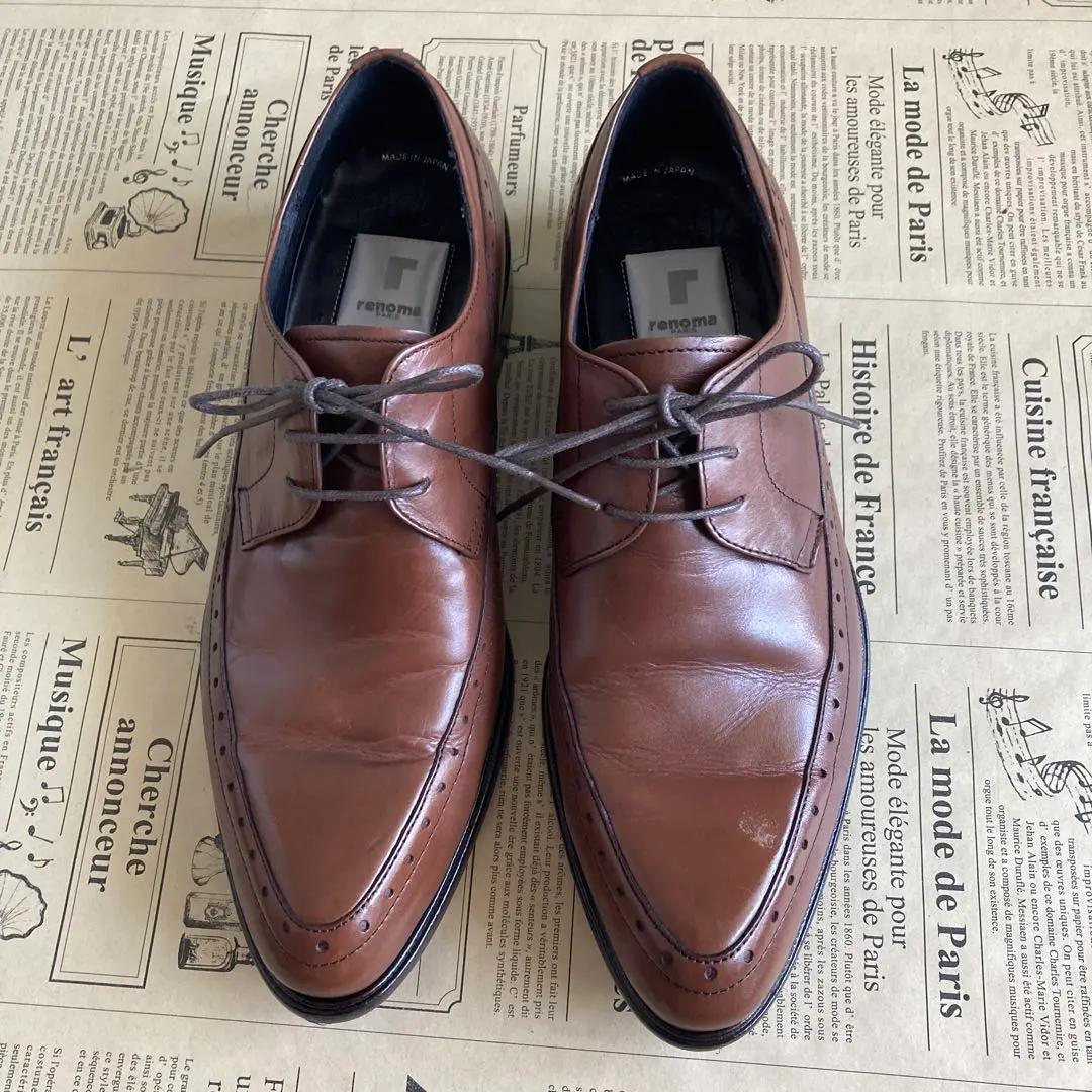 renoma paris レノマ　革靴　25cm ダークブラウン renoma PARIS レノマ ビット タッセルローファー サイズ26.5cm