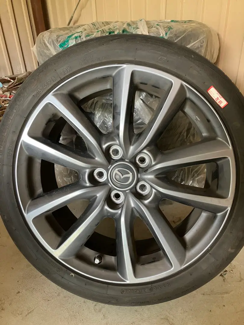 希少品 BBS製 鍛造】マツダ MAZDA3 純正 オプション 18in 7J +45
