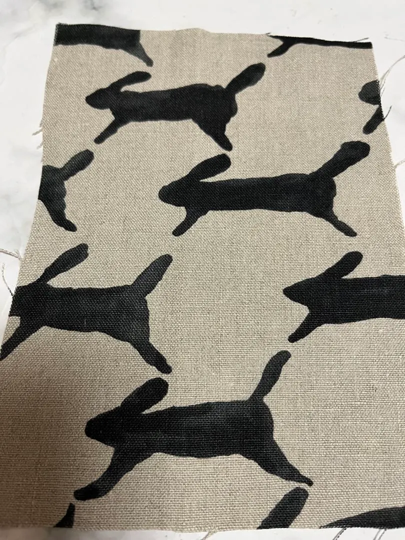 Thumbnail of runrunrun Beige x Charcoal Fabric Scraps Mina Perhonen