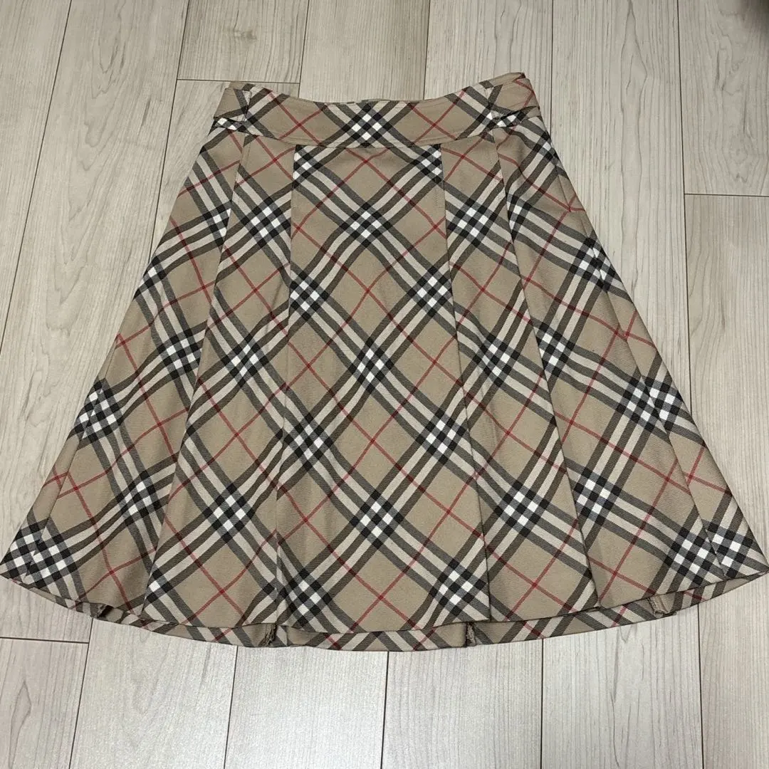 Thumbnail of Burberry London Nova Check Skirt Wool Pleated