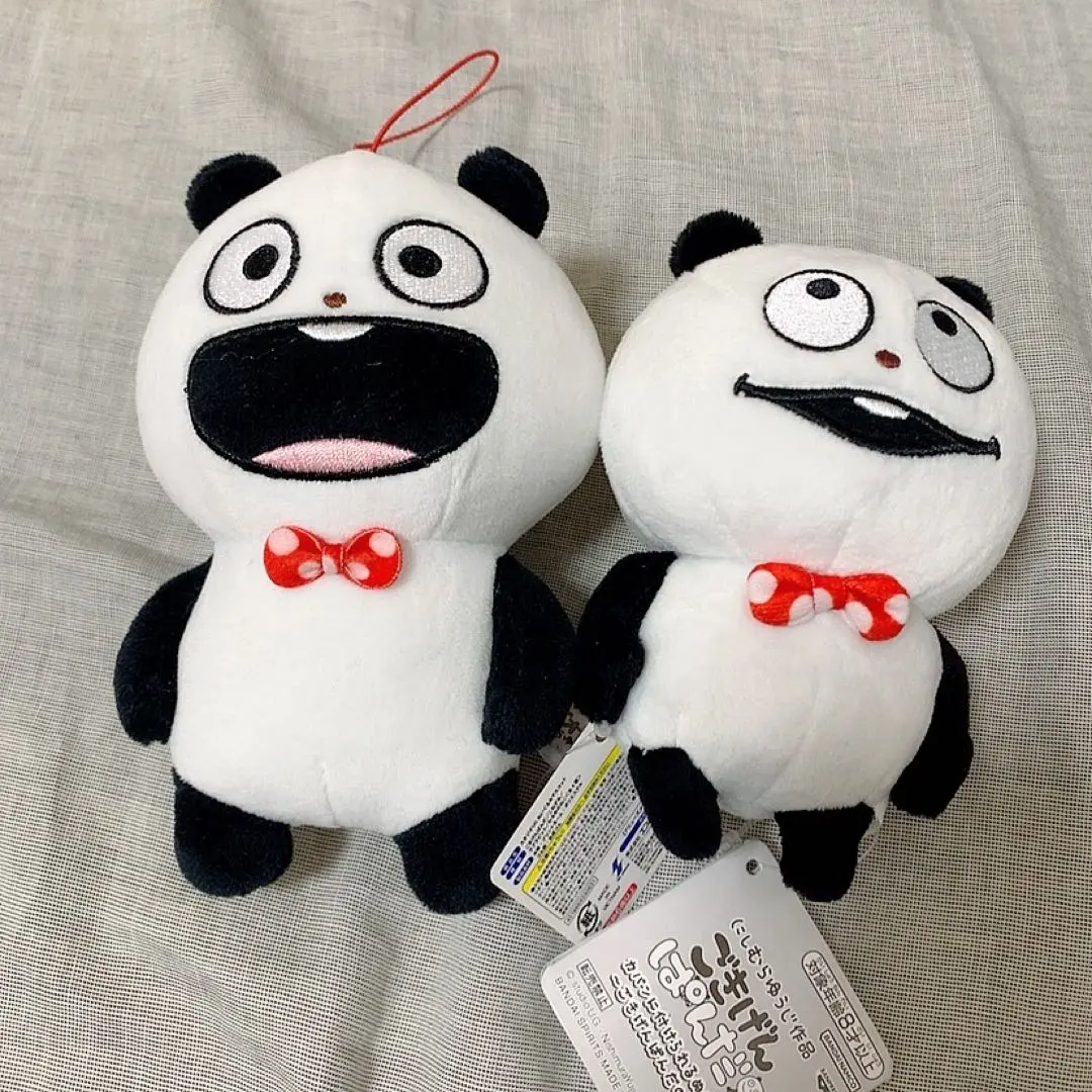 ごきげんぱんだ カバンに付けれるぬいぐるみ2種類 にしむらゆうじ作品 カバンに付けられるぱわあぷぷぬいぐるみ