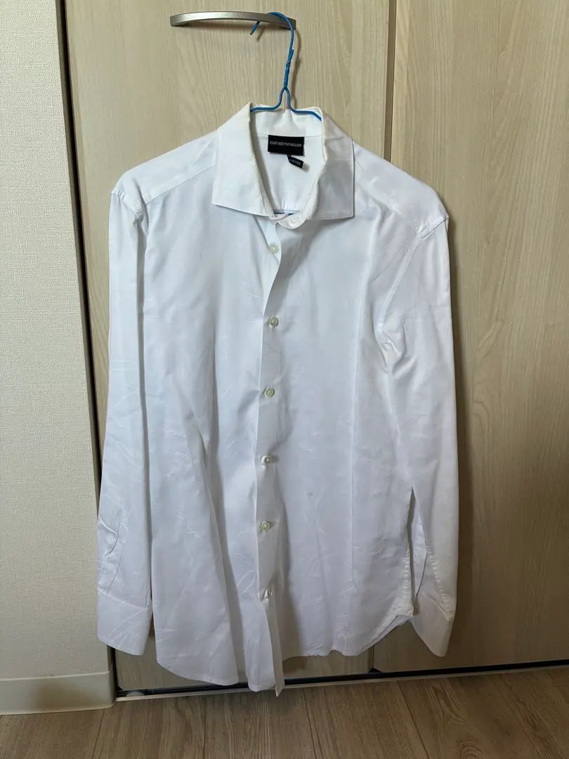 EMPORIO ARMANI 白色長袖襯衫 的縮圖