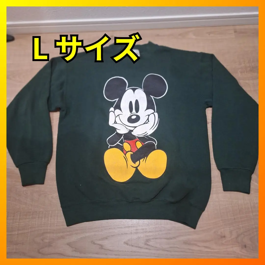 青パンミッキー スウェット 90s お座りミッキー ビンテージ Mic e79E 青パンミッキー スウェット 90s お座りミッキー ビンテージ Mic