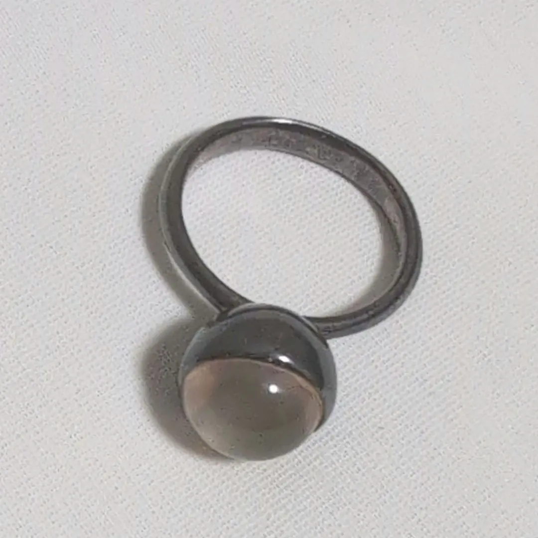 美品‼️GEODESIQUE・スモーキークォーツ・シルバー950・9号 美品‼️GEODESIQUE・スモーキークォーツ・シルバー950・9号