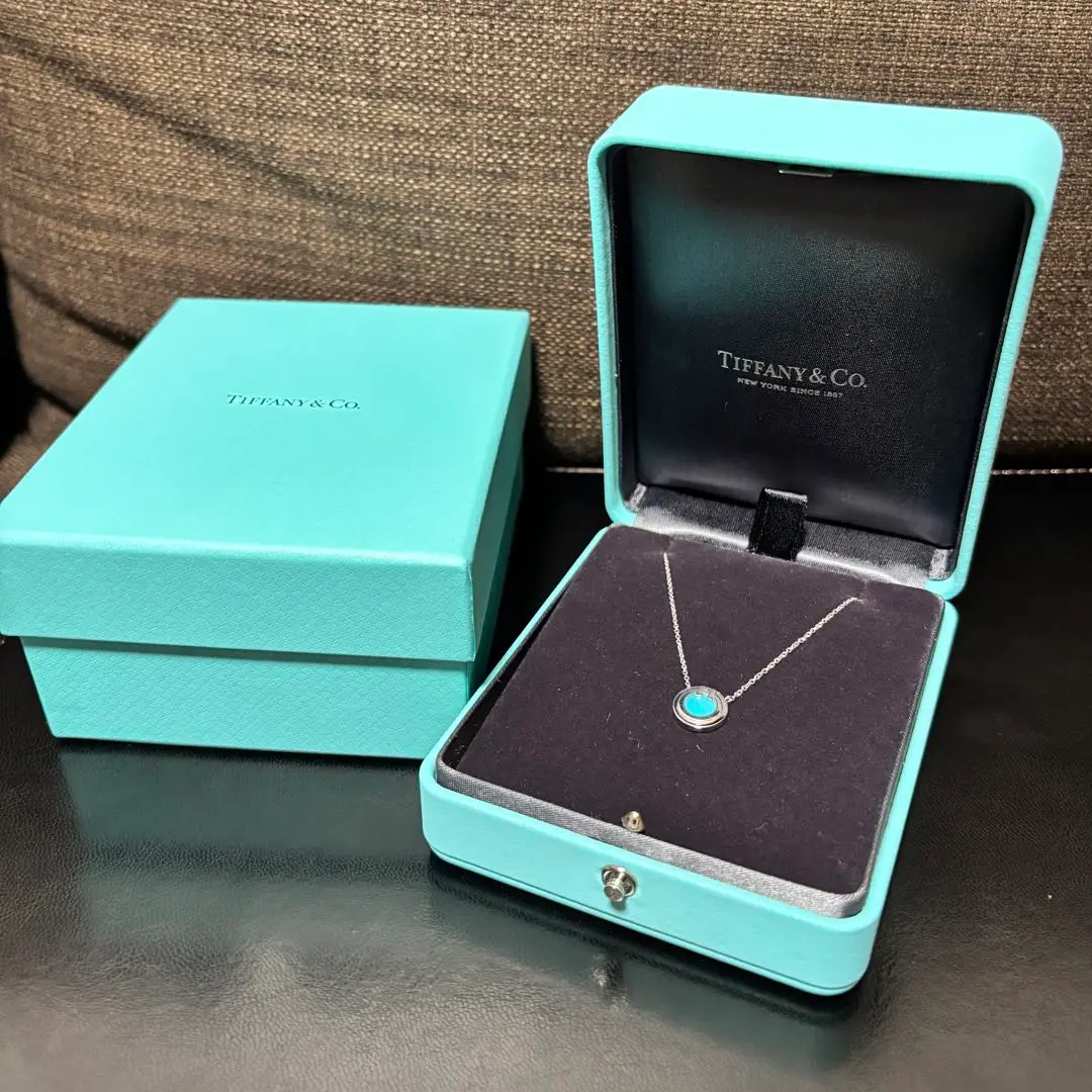 ティファニー バイザヤード カボション ターコイズ ネックレス S93fe Tiffany & Co. - ティファニー バイザヤード カボション