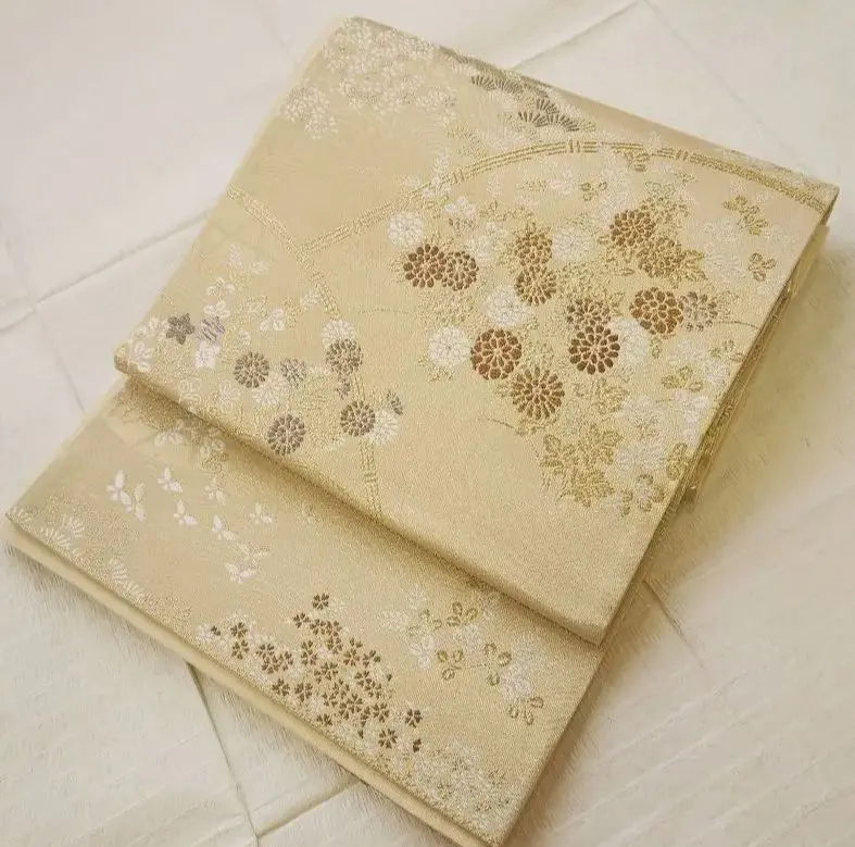 Thumbnail of Fukuro Obi (double-layered obi) for formal wear, suitable for visiting wear, formal black kimono, and colored formal kimono, gold background