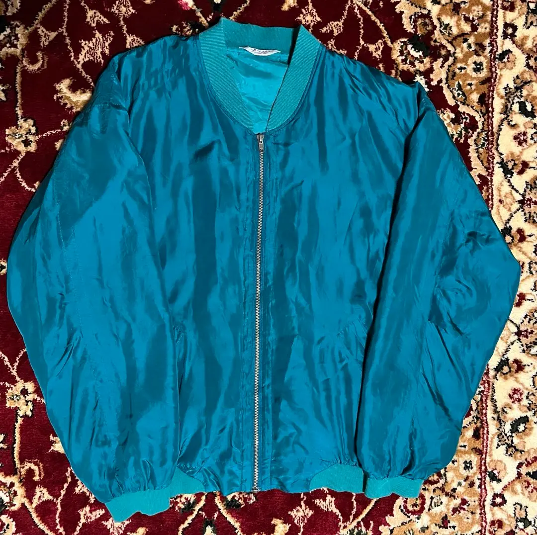 Thumbnail of 90s Silk Blouson - Green - Euro Vintage