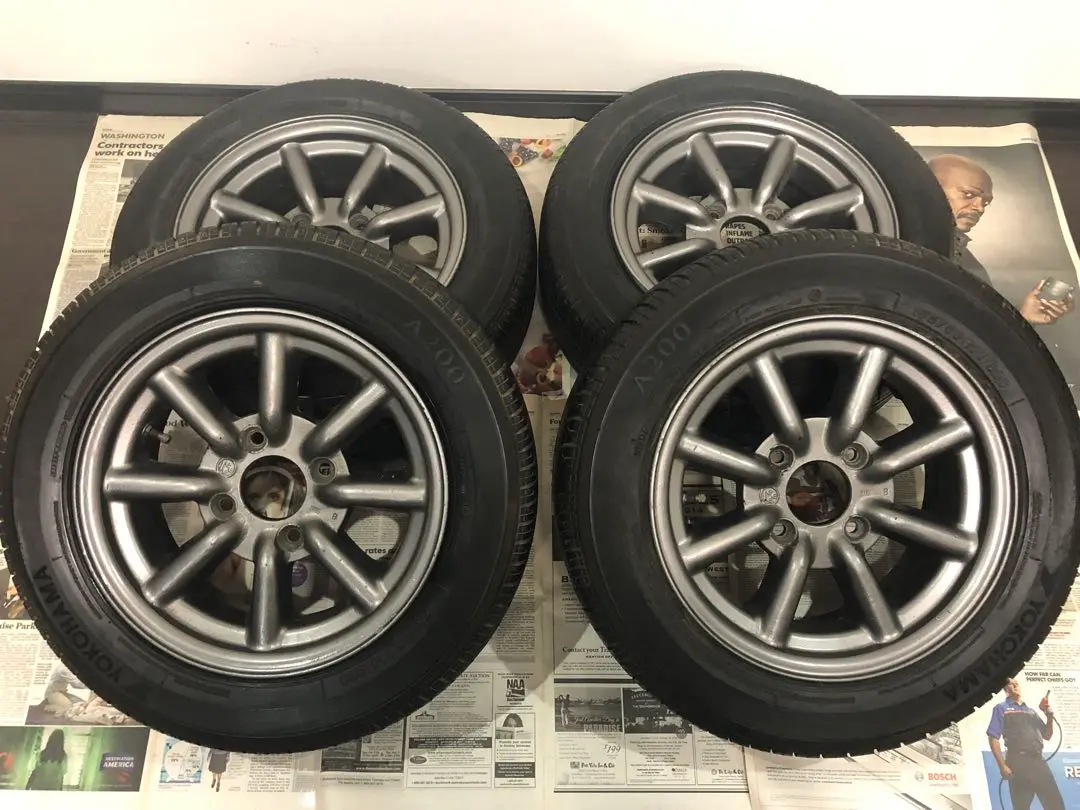 値下げ！ワタナベホイール風15インチ　ワタナベ　ブラックレーシングムーンアイズ軽 値下げ！ワタナベホイール風15インチ ワタナベ ブラック