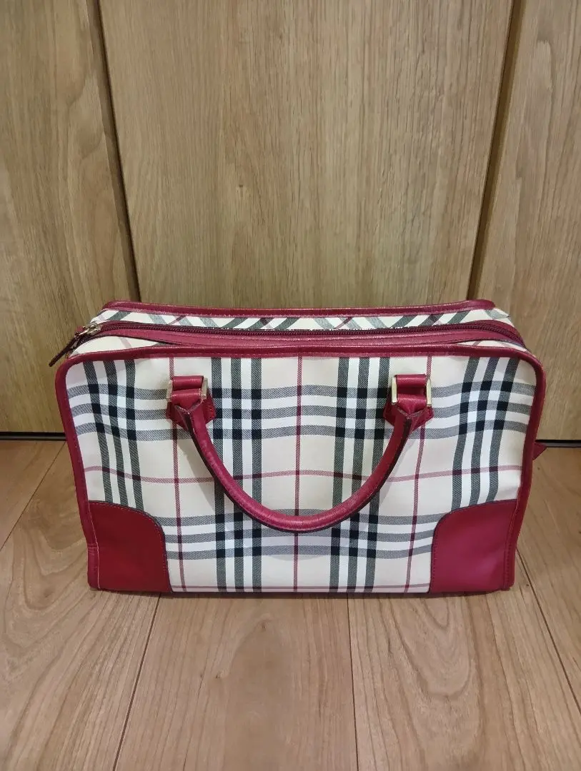バーバリーブルーレーベル ミニボストン サテン　ロゴ刺繍　ピンク　美品 2025年最新】BURBERRY BLUE LABEL レディース ボストンバッグ
