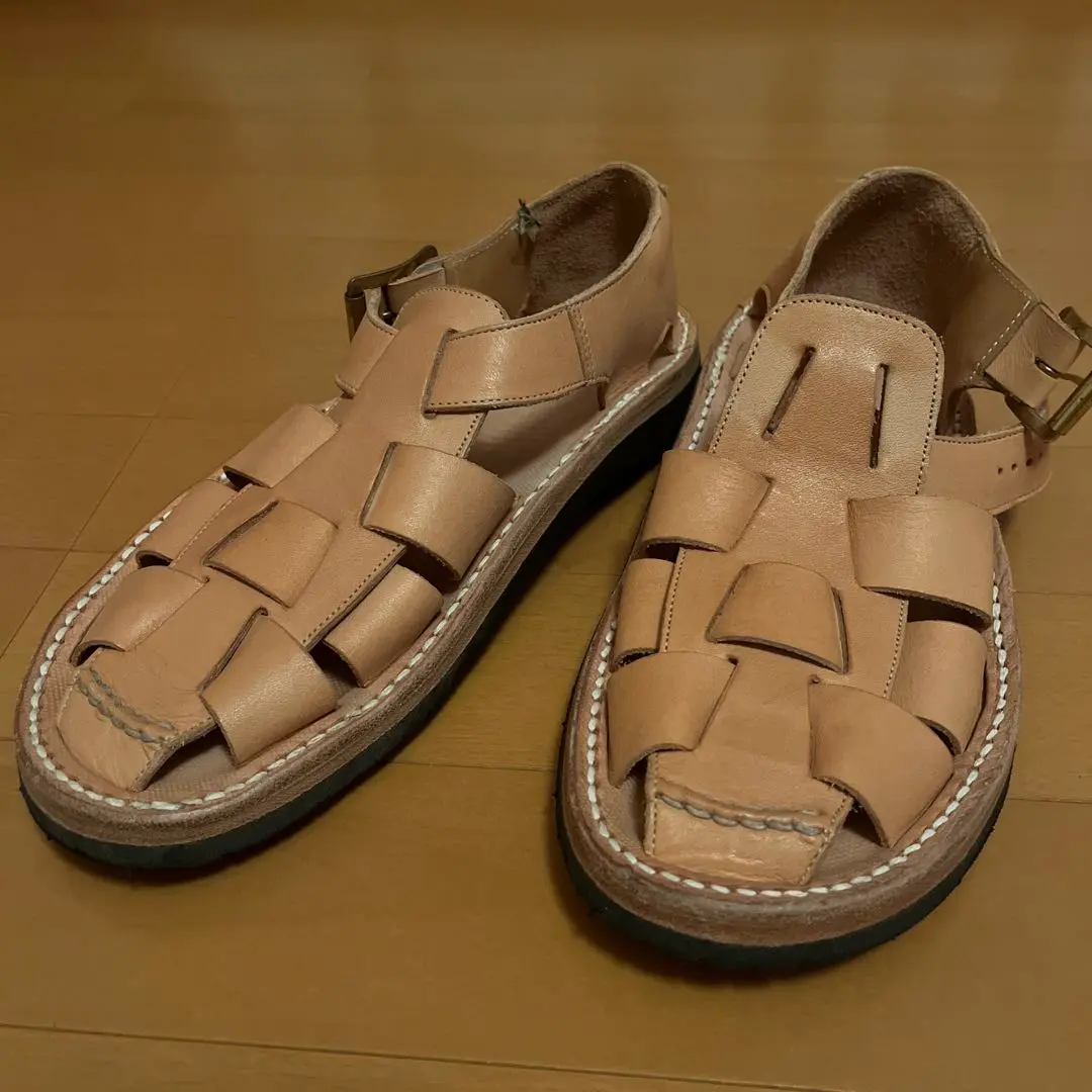TOKYOSANDALS ローリングダブトリオ　レザーサンダル　US7 25㎝ 日本産】 TOKYOSANDALS ローリングダブトリオ 25㎝ US7 レザー