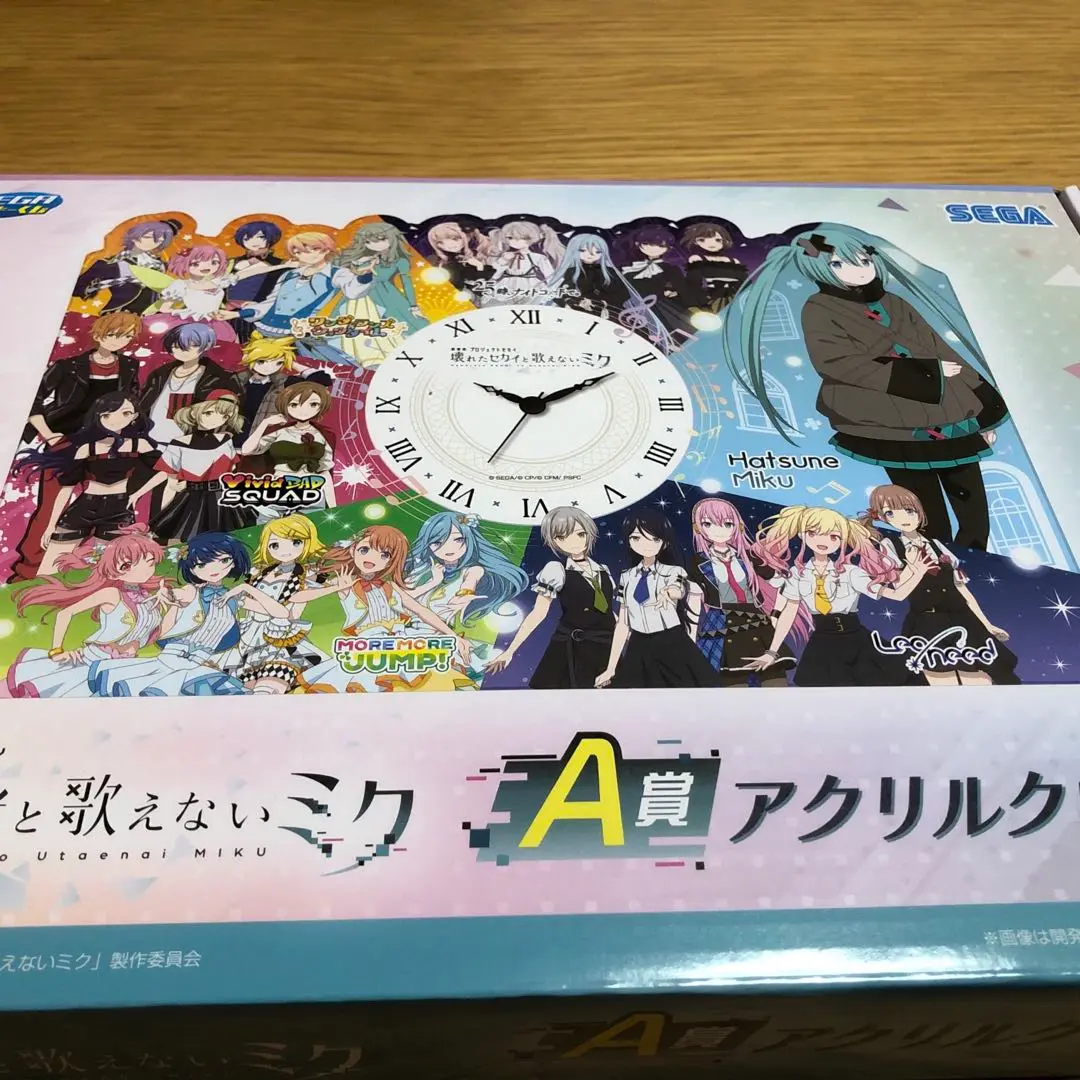 プロセカ くじ A賞 アクリルクロック アクリルスタンド 缶バッジ マグカップ セガ ラッキーくじ「劇場版プロジェクトセカイ 壊れたセカイと