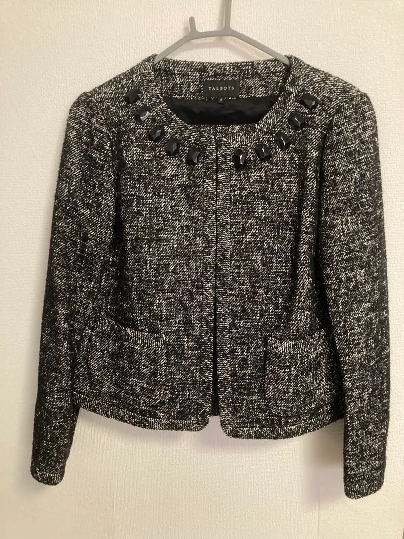 Thumbnail of TALBOTS Collarless Tweed Jacket