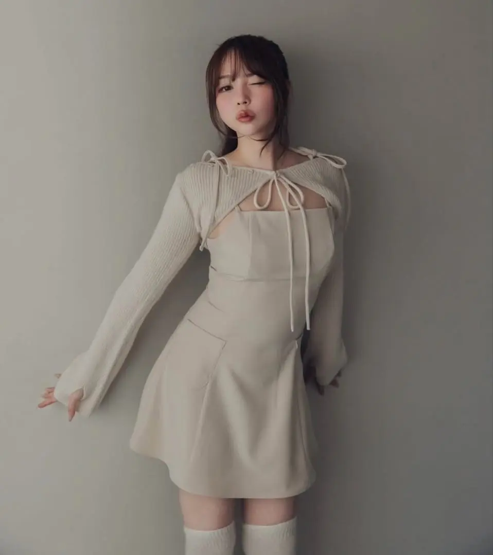 Thumbnail of andmary Lamia knit set mini dress