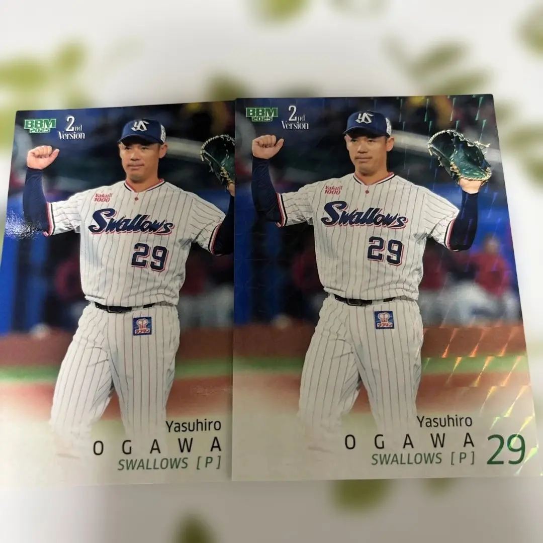 Thumbnail of BBM 2nd Yasuhiro Ogawa, Tokyo Yakult Swallows, Regular Kira, Set of 2