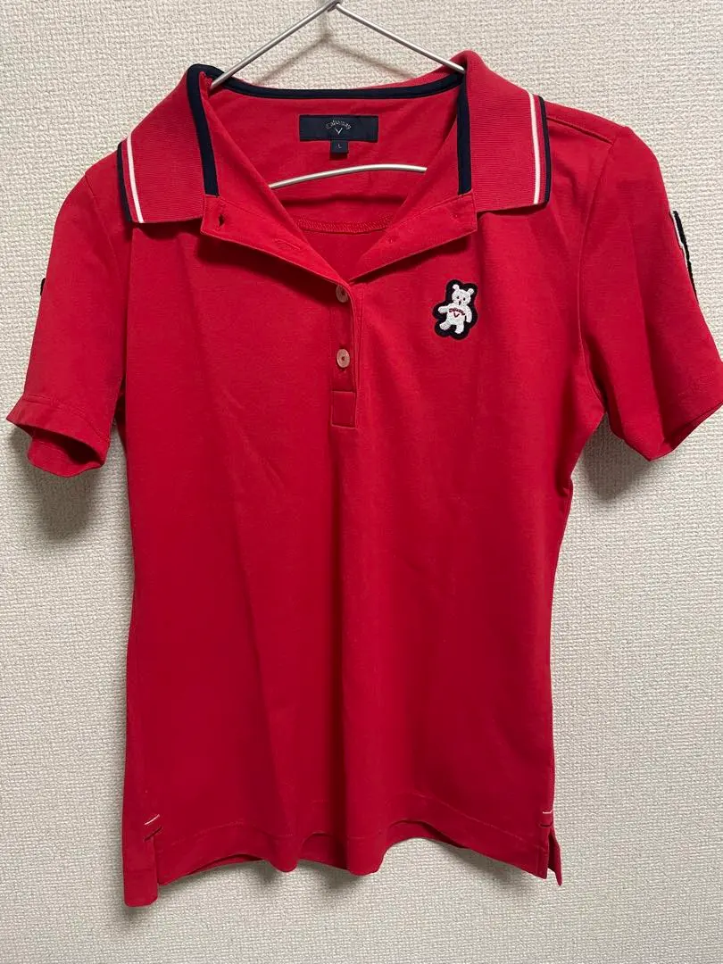 Thumbnail of Callaway Women's Golf Polo Shirt L Red Bear Patch
