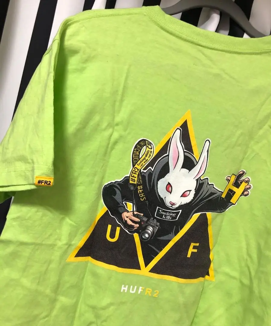 FR2×HUFコラボ ブラックスウェット FR2 × HUF コラボ ハーフジップ