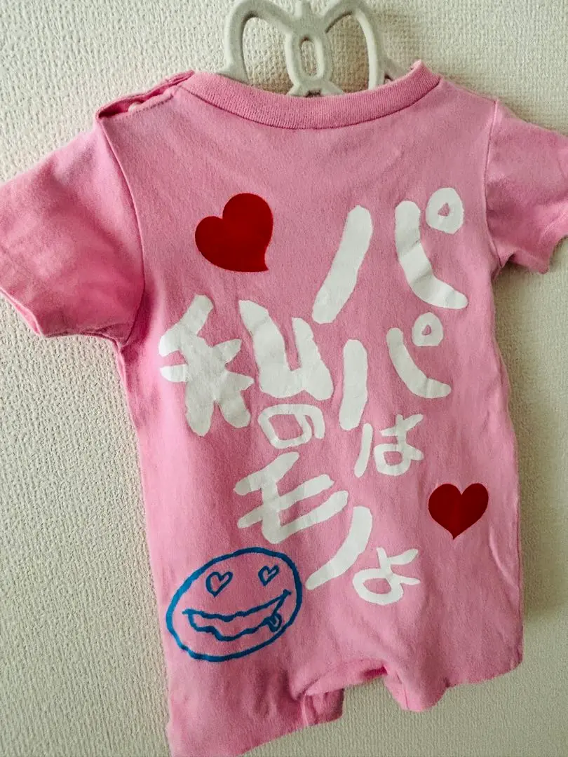 Thumbnail of Baby 80 Onesie Unique Design Shisa Pink Okinawa