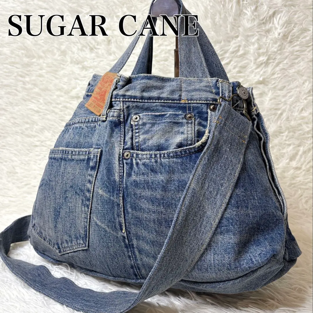 シュガーケーン　デニム トートバッグ 専用 SUGAR CANE シュガーケーン デニム&レザー トートバッグ