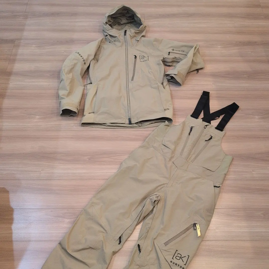 BURTON [ak]GORE-TEX セットアップバートン美品上下ビブパンツ メンズ Burton [ak] タスク GORE-TEX Pro 3L ハイトップ ビブパンツ
