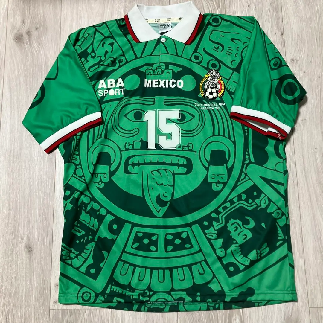 O47 古着98年adidas メキシコ代表　カンポス　ブランコ　エルナンデス O47 古着98年adidas メキシコ代表 カンポス ブランコ