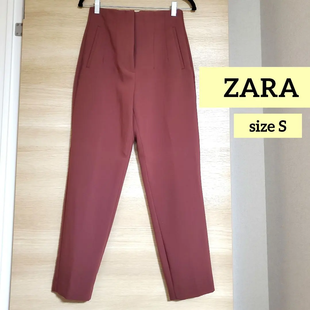 ZARA 高腰打褶長褲 的縮圖