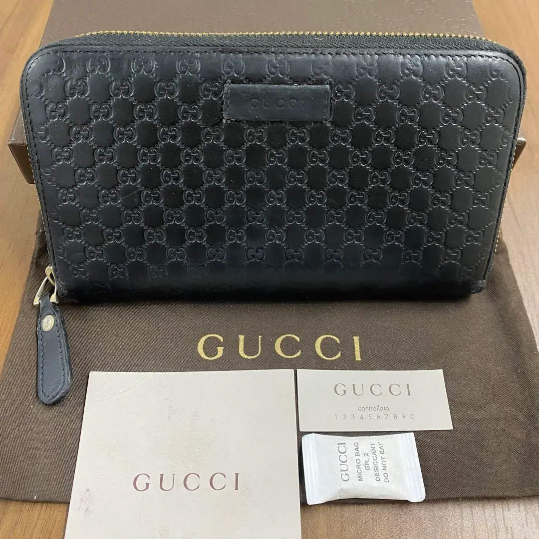 Thumbnail of Like New! Gucci Wallet Long Wallet Micro GG Round Zipper