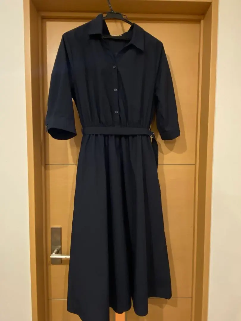 Thumbnail of Honeys Navy Shirt Dress, Short Sleeves, with Belt