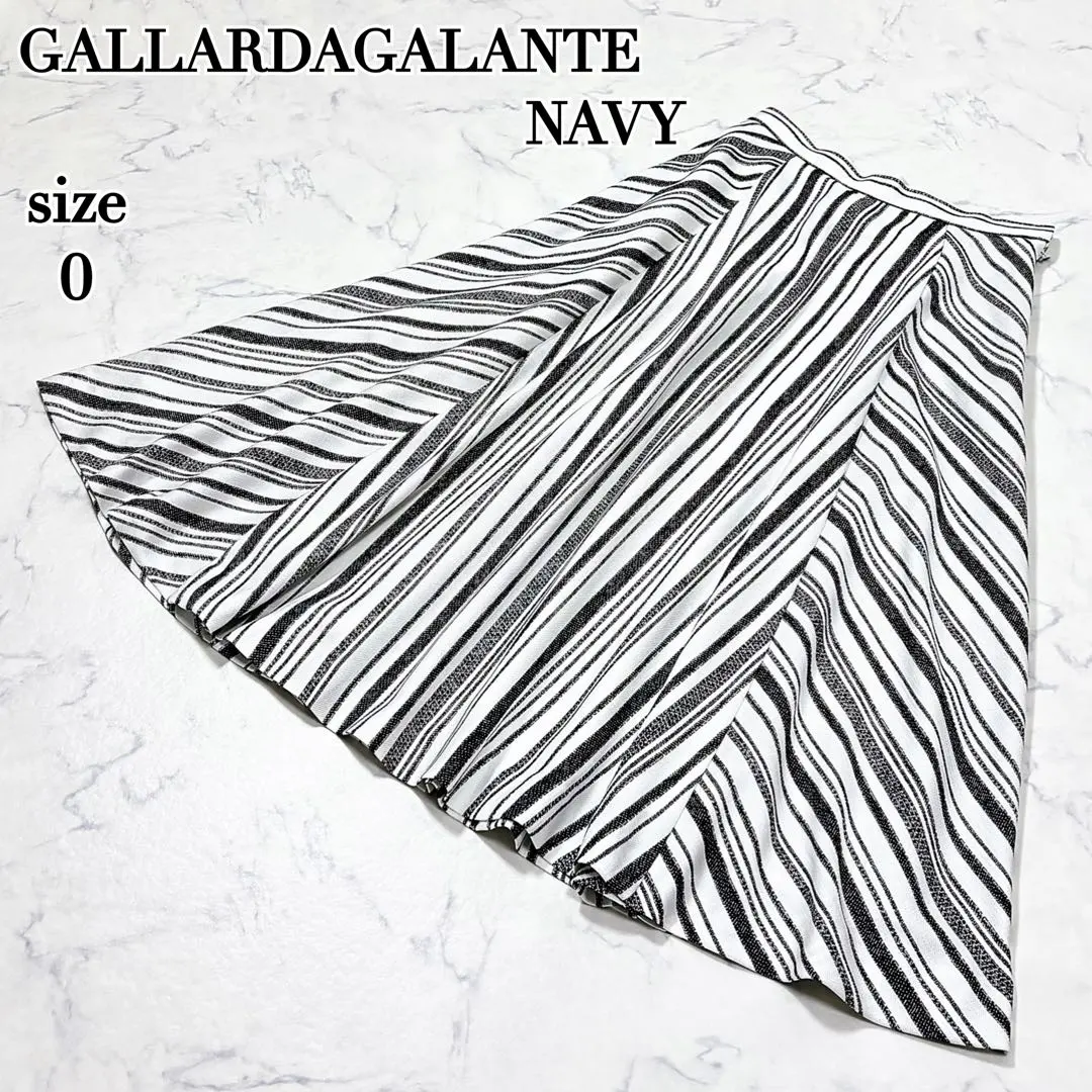 Thumbnail of GALLARDAGALANTE NAVY / Flare Skirt, Striped, Geometric