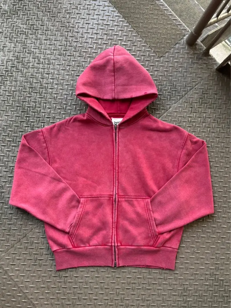【seeksole】powder fade zip hoodie Lサイズ seeksole powder fade zip hoodie Lサイズ
