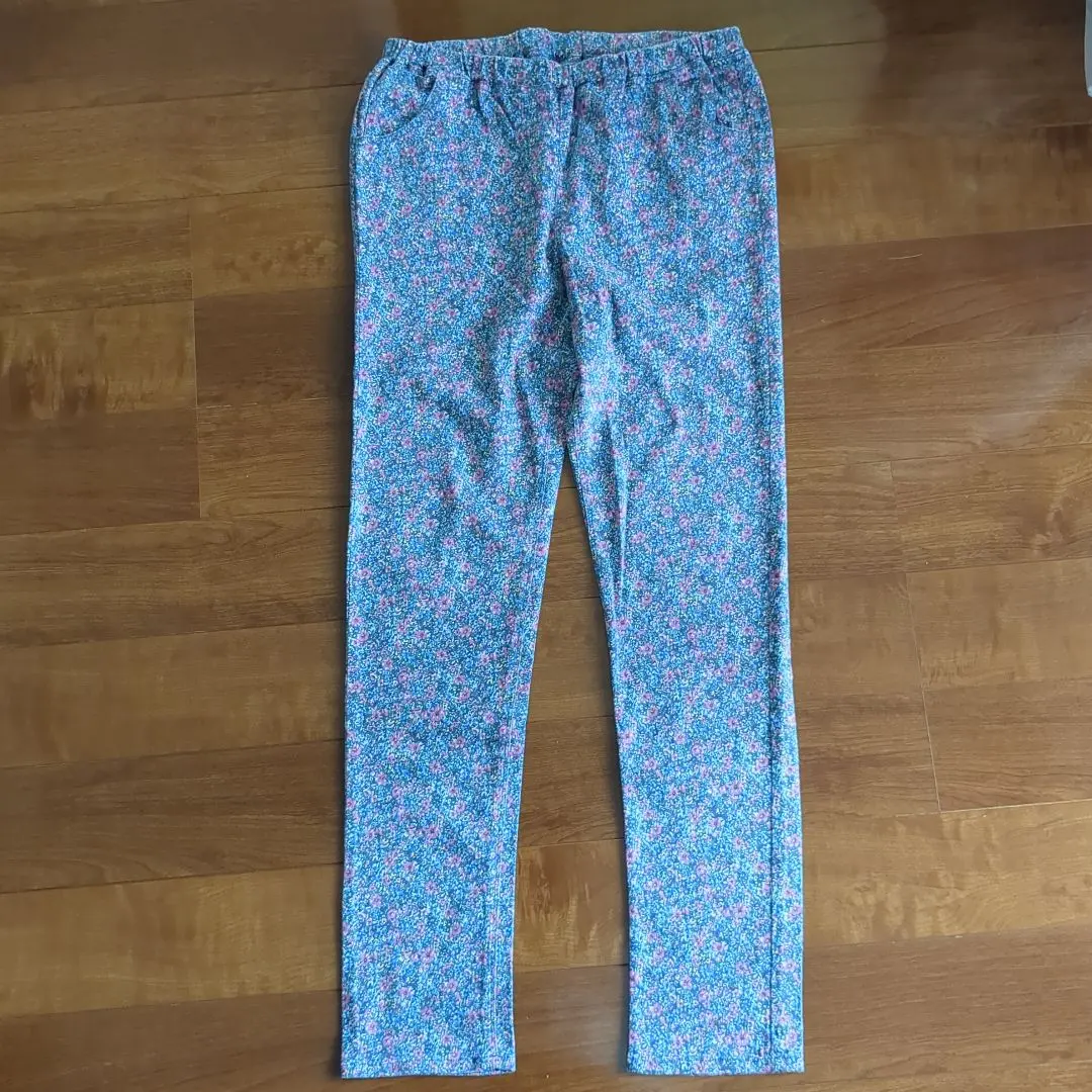 Thumbnail of 【Available for immediate purchase】Leggings pants, floral pattern, stretch, size M