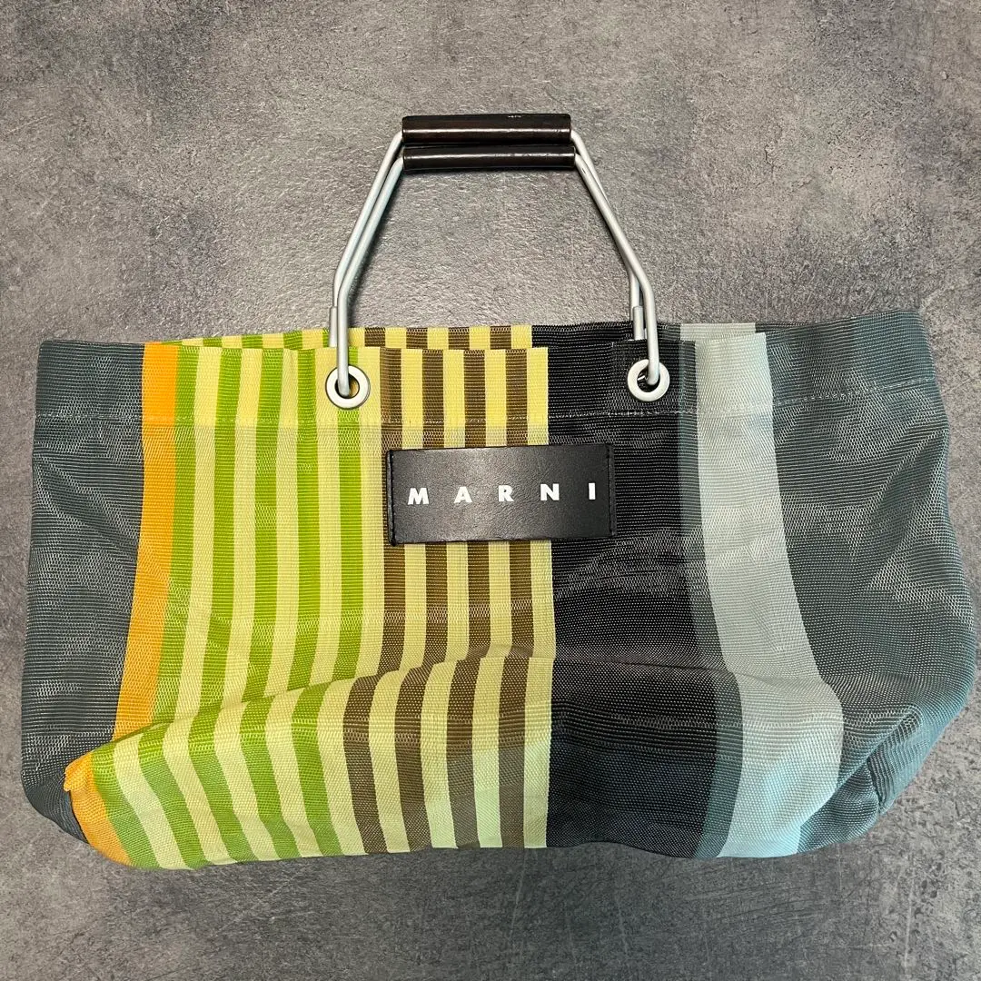 2025年最新】marni ストライプバッグ ミニ グレーの人気アイテム