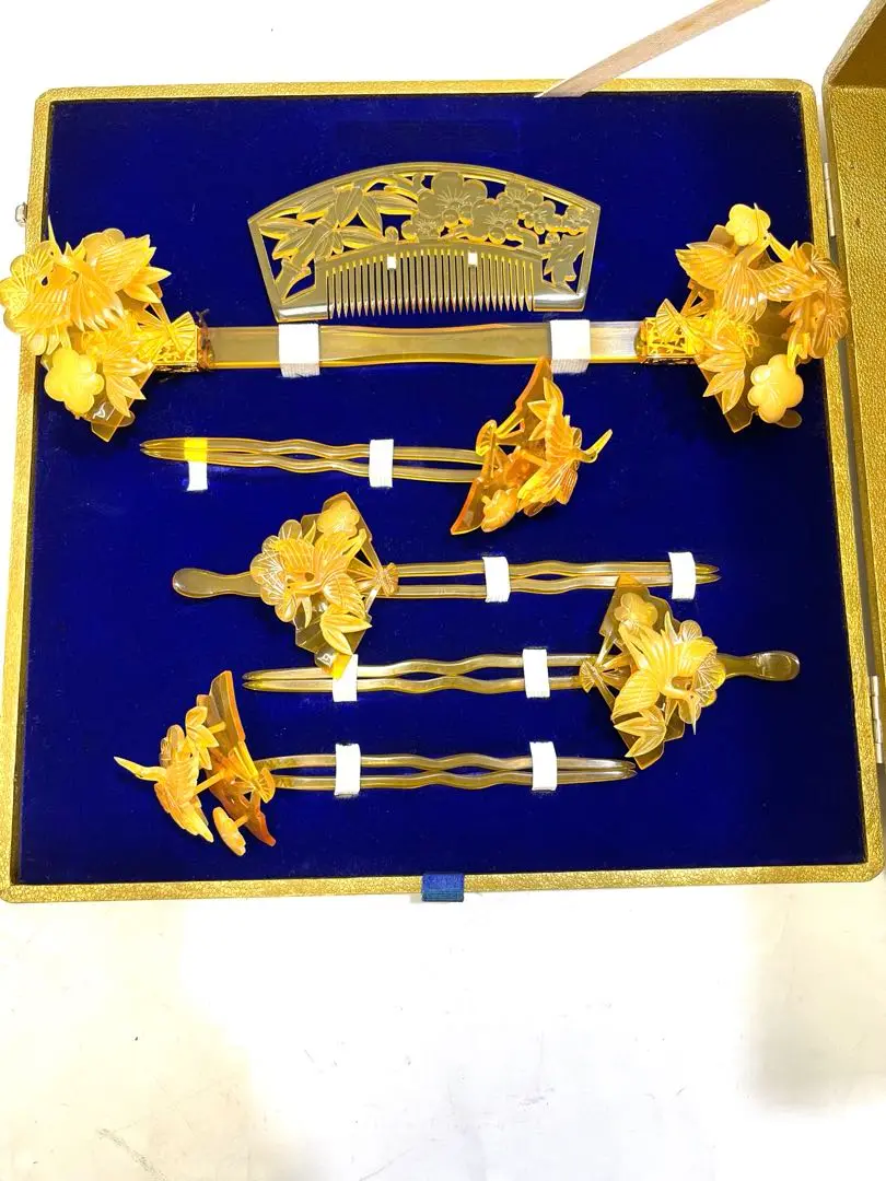 【超レア】昭和レトロ　花嫁　花魁　べっ甲花飾りのかんざしセット　美容院　時代劇 2025年最新】かんざし 花嫁 べっこうの人気アイテム - メルカリ
