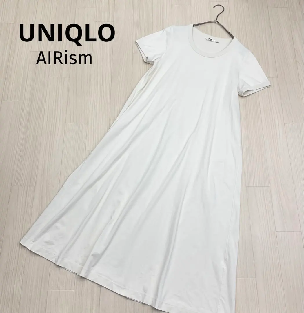 Thumbnail of ◆ UNIQLO Uniqlo AIRism Cotton A-Line Long Dress (Short Sleeve)