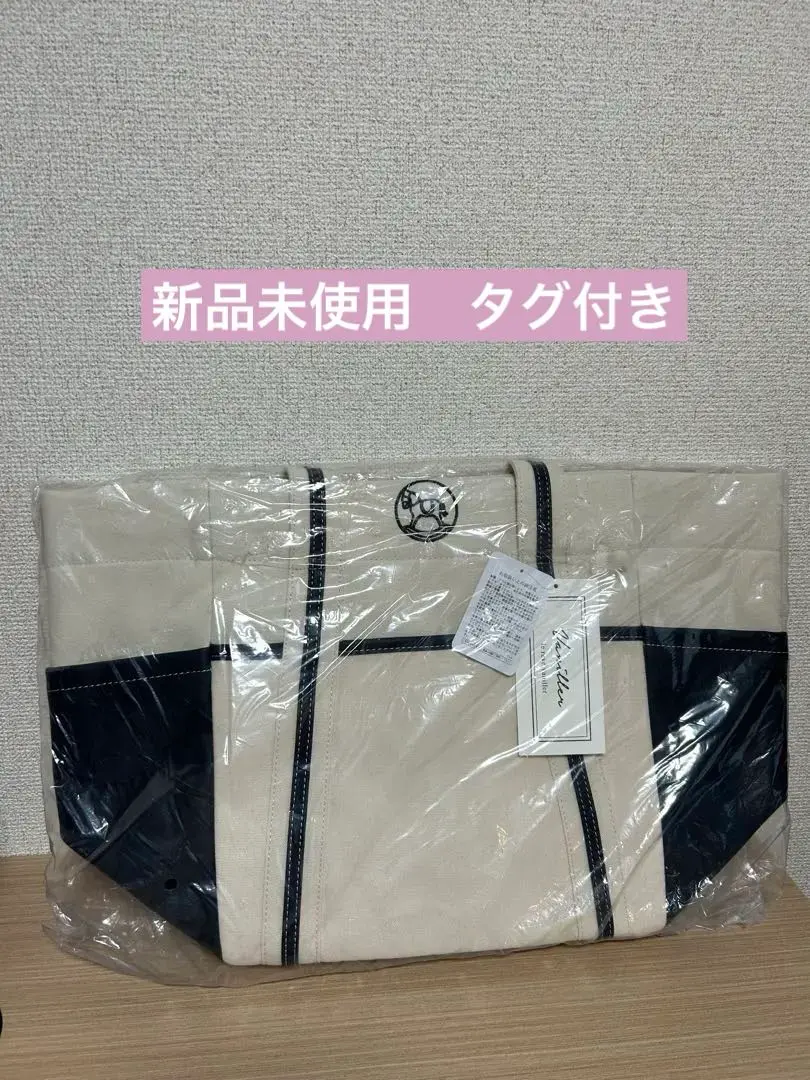 新品未使用　マザーズバッグ　vaniller 木馬モチーフ　ネイビー 木馬モチーフ 刺繍 マザーズ トートバッグ le reve vaniller 全4